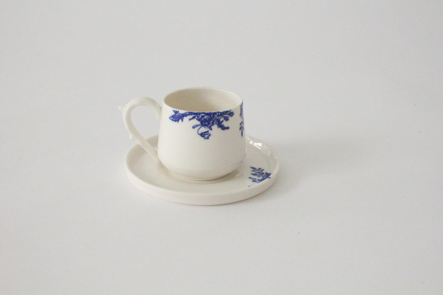 Lady Collection-Elegant Beyaz Kahve Fincan & Tabağı