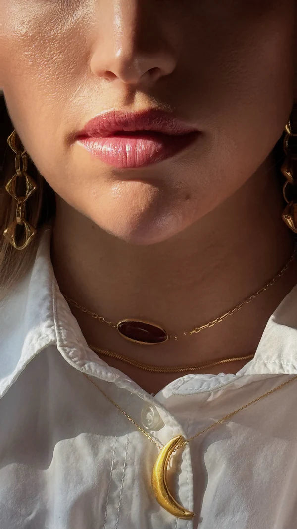 Crescent Altın Kaplama Kolye