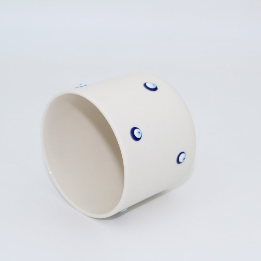 Luna Beyaz Nazar Boncuklu Porselen Bardak