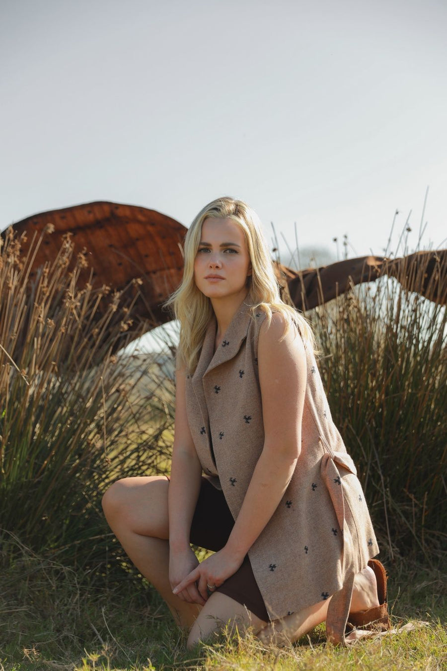 Kuş Desen Ehram Yelek