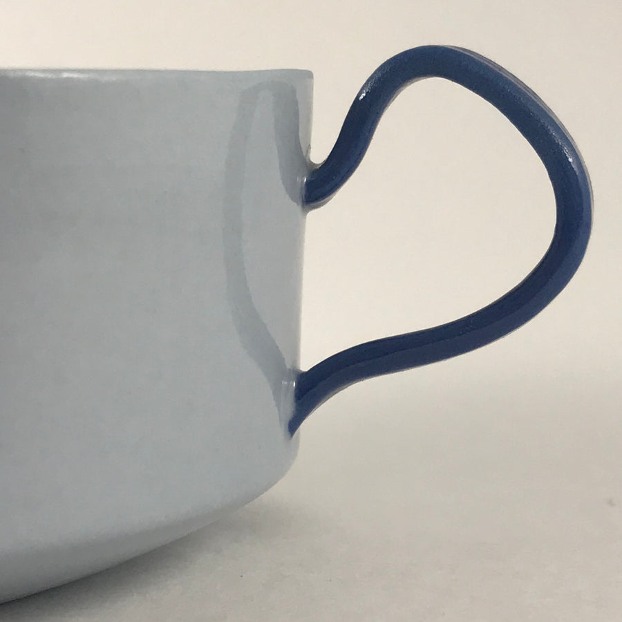 Ocean Mavi Porselen Kahve Fincan & Tabağı