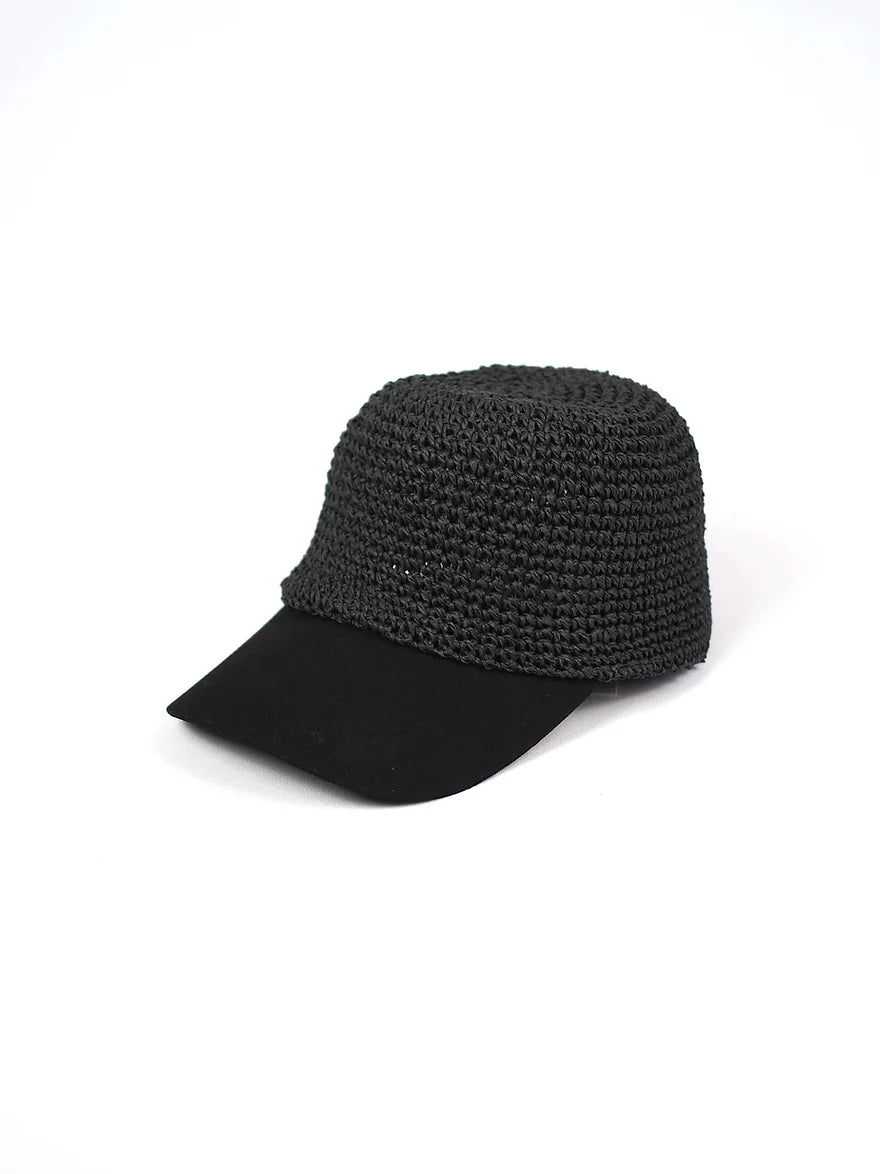 Beyzbol Hasır Siyah Şapka